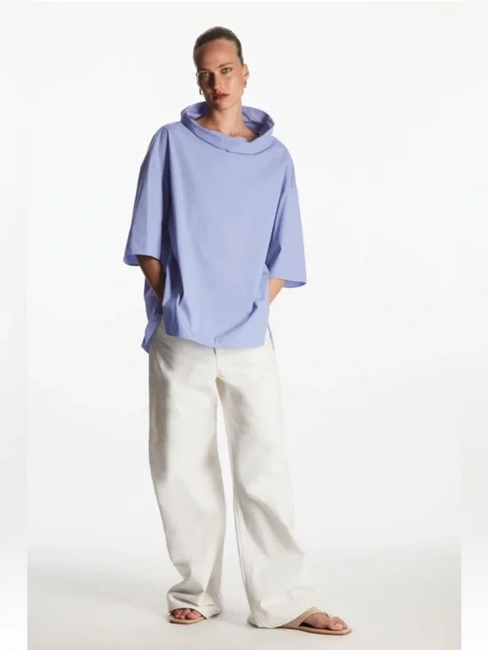COS Roll Neck Tunic Top - Picture 1 of 9